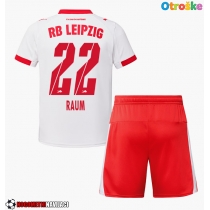 Otroške Nogometnih dresov RB Leipzig David Raum #22 Domači 2025-26 Kratki rokavi (+ hlače)